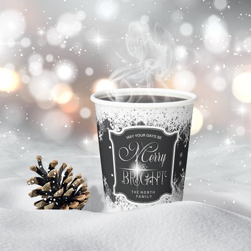 Merry  Bright Snowfall Christmas ID591 Paper Cups