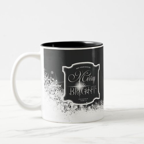 Merry  Bright Snowfall Christmas ID591 Two_Tone Coffee Mug