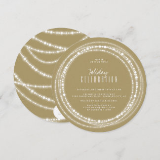 Merry & Bright Sparkles Chic Holiday Party Invite