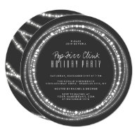 Merry & Bright Sparkles Chic Holiday Party Invite
