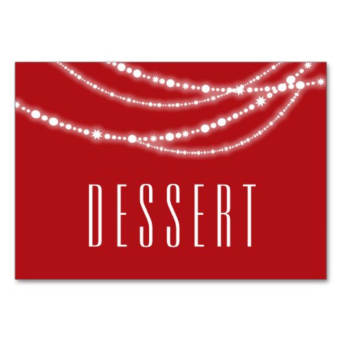 Merry  Bright Sparkles Holiday Table Food Card