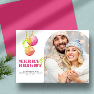 Merry & Bright Unusual Photo Christmas Cards