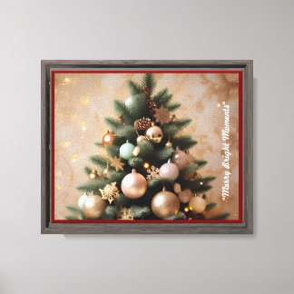 "Merry & Bright Xmas Tree" Canvas Print