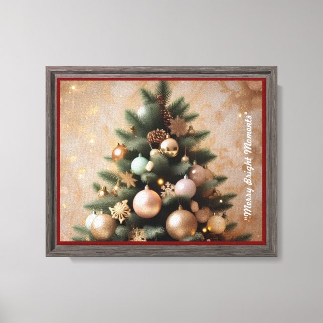 "Merry & Bright Xmas Tree" Canvas Print (Front)
