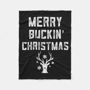 Merry Buckin' Christmas Redneck Costume Reindeer D Fleece Blanket