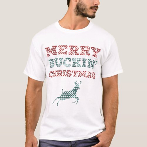 Merry buckin christmas redneck costume reindeer de T_Shirt
