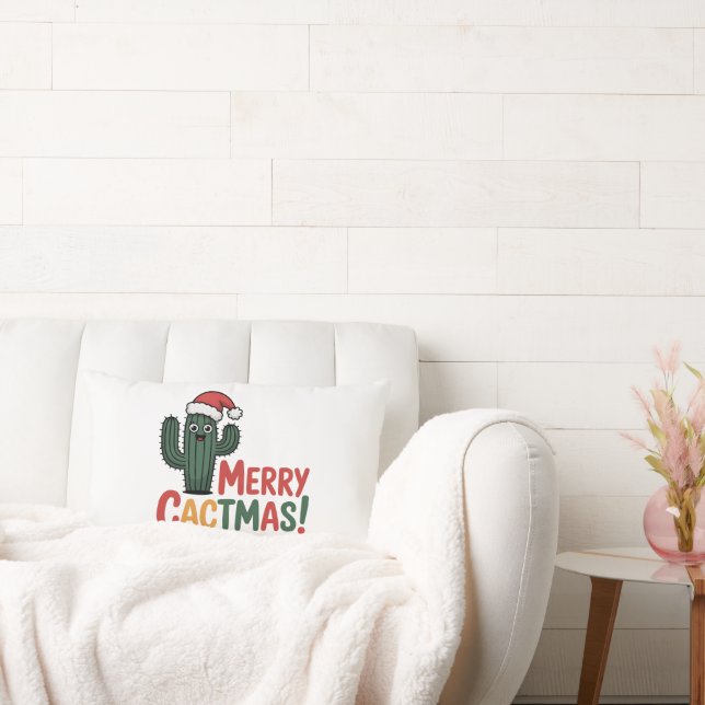 Merry Cactmas Lumbar Pillow (Couch)