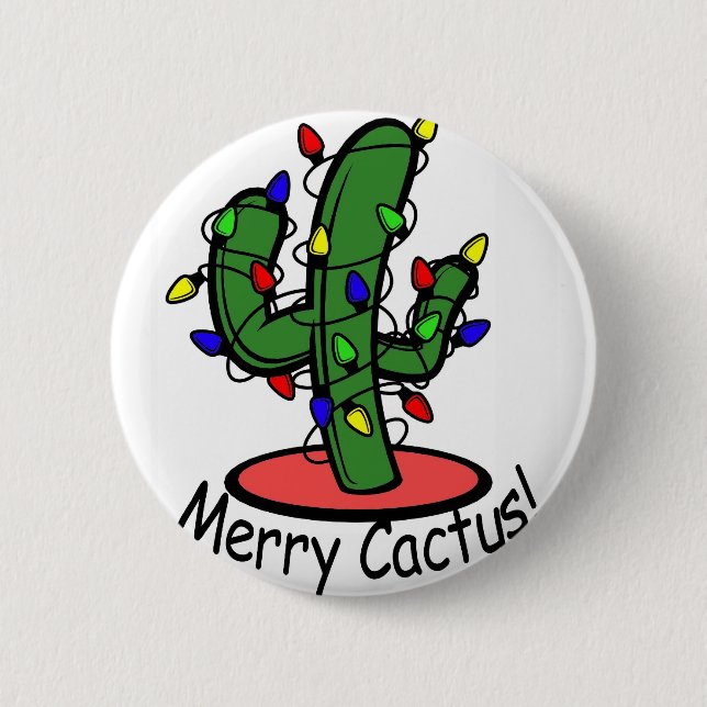 Merry Cactus Button (Front)