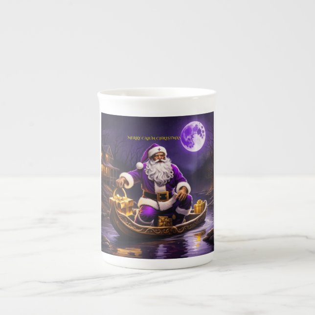 Merry Cajun Christmas Bone China Mug (Front)