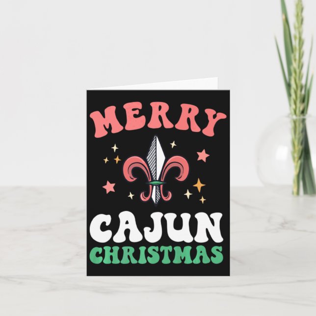 Merry Cajun Christmas Southern Louisiana Xmas New  Card (Front)