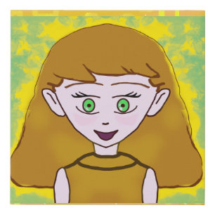 Merry Cartoon Faux Wrapped Canvas Print