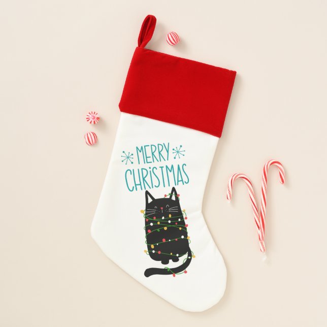 Merry Cat Christmas!  Christmas Stocking (Front)