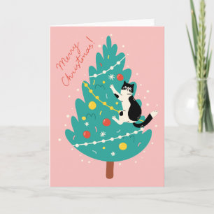 Merry Catmas - A Purr-fect Christmas Climb Holiday Card