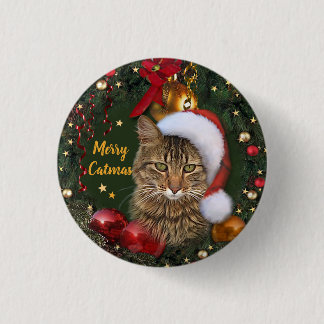 Merry Catmas Button