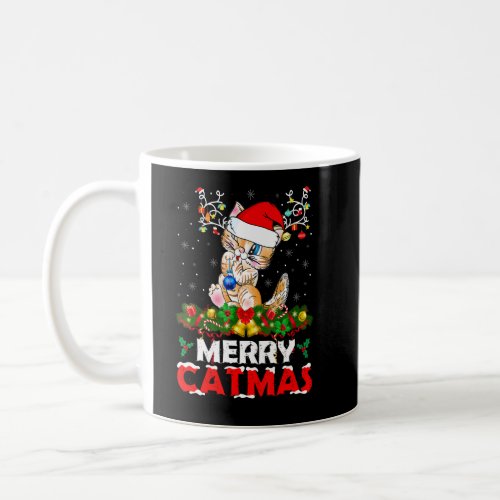 Merry Catmas Cat Christmas Pajamas X Mas Ugly Swea Coffee Mug