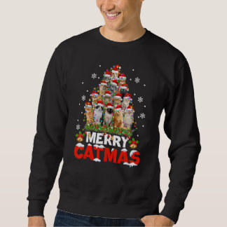 Merry Catmas Cat Christmas Pajamas X Mas Ugly Swea Sweatshirt