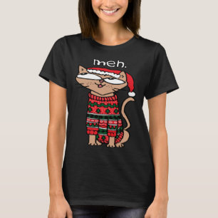Merry Catmas Cat Meh Cat Christmas T-Shirt