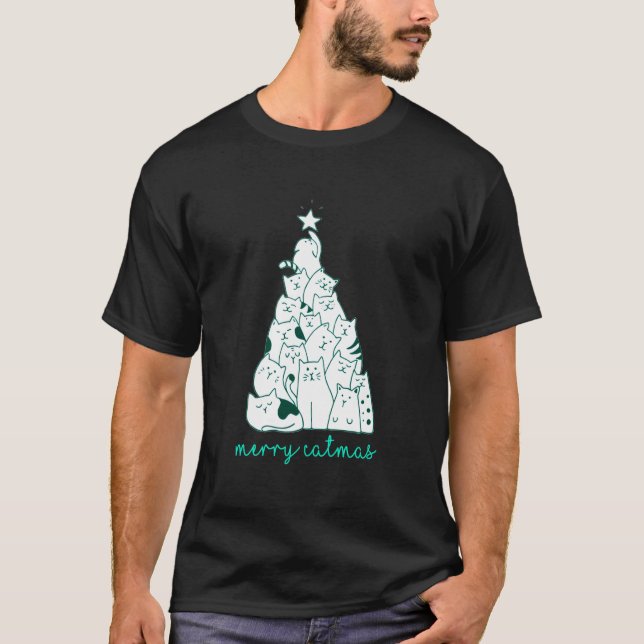 Merry Catmas Cat Merry Catmas T-Shirt (Front)
