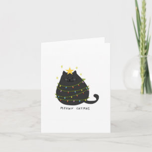 Merry Catmas Cat tree Christmas Card