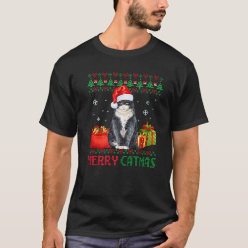 Merry Catmas Cat Ugly Christmas British Shorthair T_Shirt