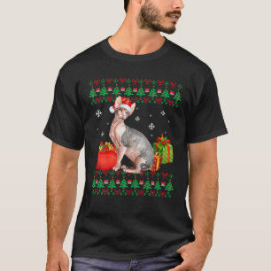 Merry Catmas Cat Ugly Christmas Sphynx Mom Dad T-Shirt