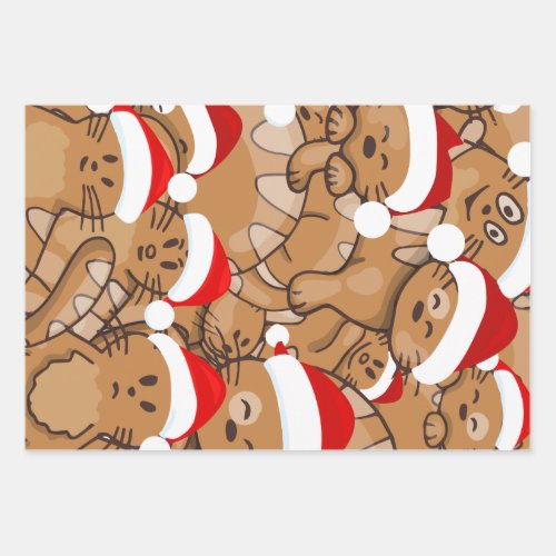 Merry Catmas Cats Ugly Christmas Sweater Wrapping Paper Sheets