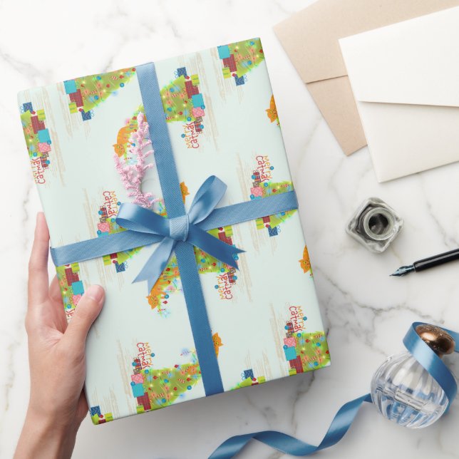 Merry Catmas Christmas Wrapping Paper (Gifting)