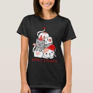 Merry Catmas Cute Cats Christmas  T-Shirt