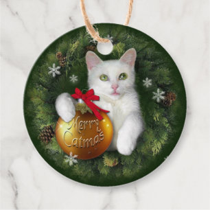 Merry Catmas Favor Tags
