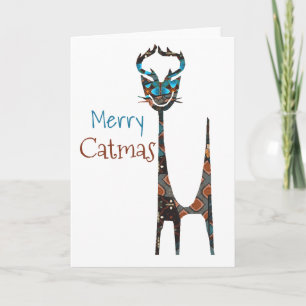 Merry Catmas Folded Greeting Card