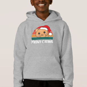 Merry Catmas Funny Cat Christmas Pun Hoodie