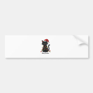 Merry Catmas Funny Christmas Feline Cat Lover Bumper Sticker