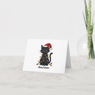 Merry Catmas Funny Christmas Feline Cat Lover Card