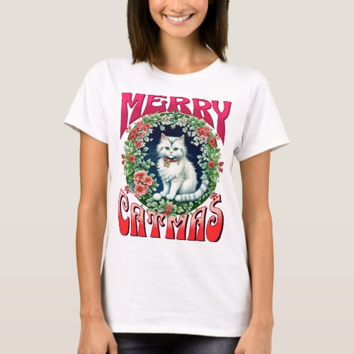 Merry Catmas Greeting T_Shirt
