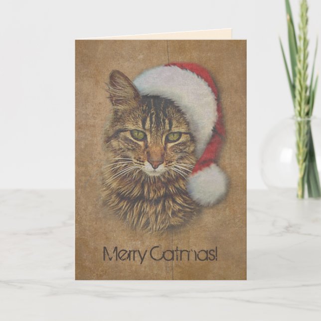 Merry Catmas Holiday Card (Front)