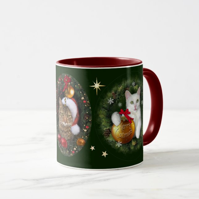 Merry Catmas Mug for Catlovers 😻 (Front Right)