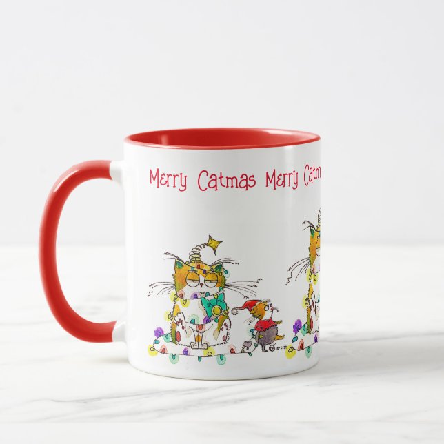 MERRY CATMAS MUG!!! MUG (Left)