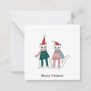 Merry Catmas Note Card