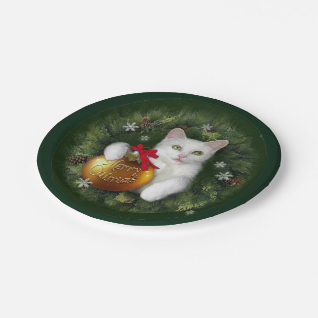 Merry Catmas Paper Plates (Angled)