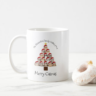 Merry Catmas Personalized Family Christmas Holiday Coffee Mug