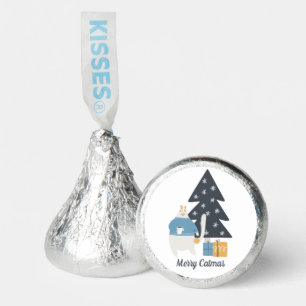 Merry Catmas white cat Christmas ornament tree Hershey®'s Kisses®