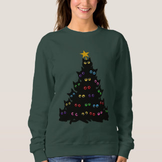 Merry Catmas Xmas Gift Meowy Catmas Funny Cat Sweatshirt