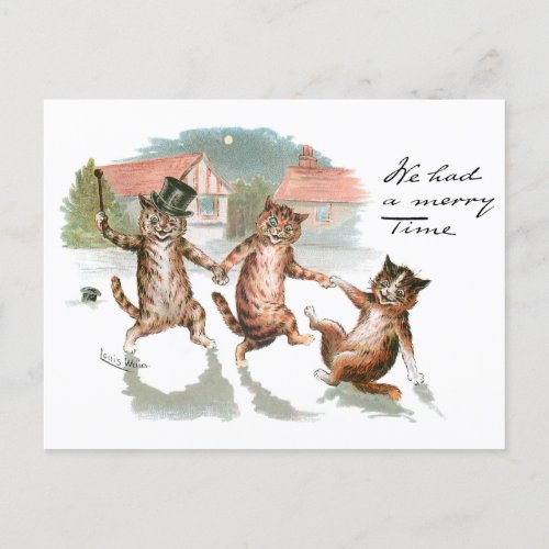 Merry Cats by Louis Wain Postcard