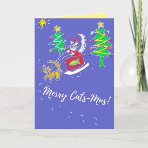 Merry Cats_Mus Cat Christmas Card