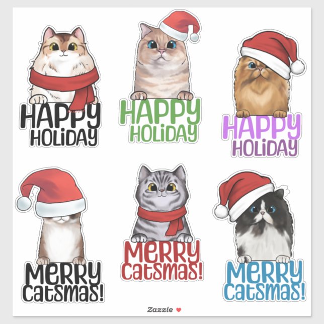 Merry Catsmas Christmas Sticker Sheet (Sheet)