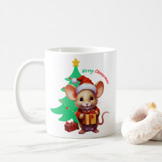 Merry Cheesemas - Cute Mouse - Coffee Mug