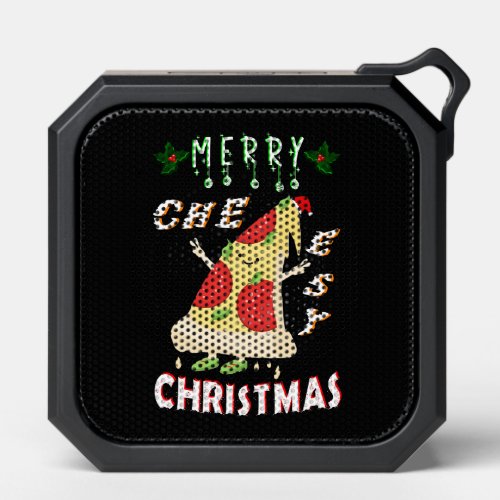 Merry Cheesy Christmas Xmas Santa Pizza Christmas Bluetooth Speaker