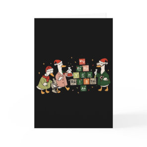 Merry Chemistmas Goose Chemistry Christmas Science Card