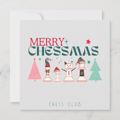 Merry chessmas custom holiday card