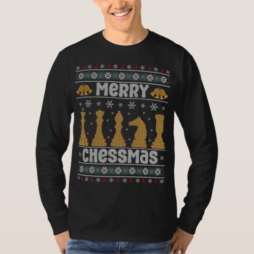 Merry Chessmas Ugly Chess Player Christmas T_Shirt